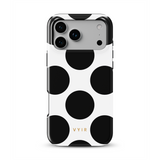Large Polka Dots, Mono Black - Tough Telefona vāciņš