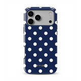 Classic Polka Dots, Old Money Blue - Tough MagSafe iPhone Vāciņš