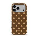 Classic Polka Dots, Elegant Brown - Tough MagSafe iPhone Vāciņš