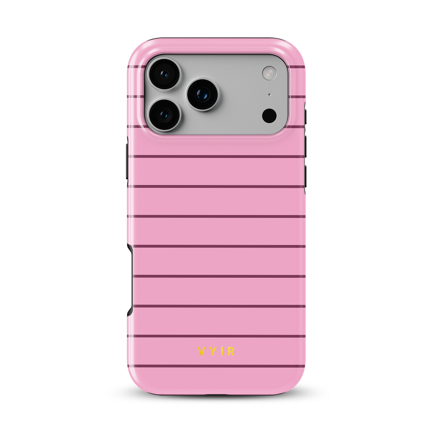 Horizontal Stripes, Blush Pink - Shockproof Phone Case - VYIR