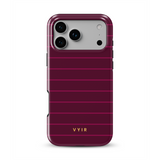 Horizontal Stripes, Merlot - Tough MagSafe iPhone Telefona vāciņš