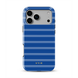 Horizontal Stripes, Mediterranean Blue - Tough MagSafe iPhone Telefona vāciņš