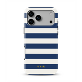 Horizontal Stripes, Old Money Blue - Tough MagSafe iPhone Vāciņš