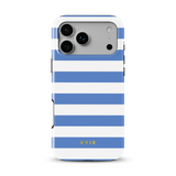 Horizontal Stripes, Parīzes zilā krāsa - Tough MagSafe iPhone Telefona vāciņš