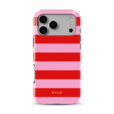 Horizontal Stripes, Red Blush - Tough Telefona vāciņš