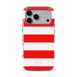 Horizontal Stripes, Red Silk - Tough MagSafe iPhone Vāciņš