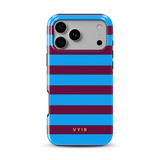 Horizontal Stripes, Track zilā krāsa - Tough MagSafe iPhone Telefona vāciņš