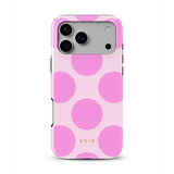 Large Polka Dots, Bubbly Pink - Tough MagSafe iPhone Vāciņš