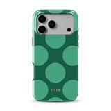 Large Polka Dots, Emerald Green - Tough MagSafe iPhone Vāciņš
