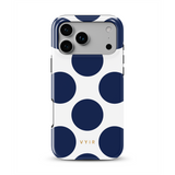 Large Polka Dots, Old Money Blue - Tough MagSafe iPhone Vāciņš