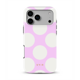 Large Polka Dots, Vaniļas rozā - Tough MagSafe iPhone Vāciņš