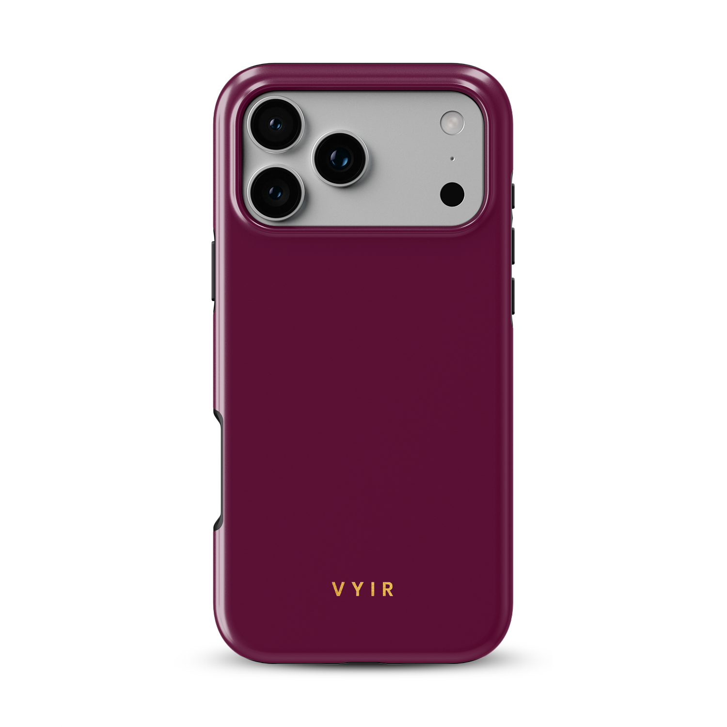 VYIR Signature Solid Colors, Burgundy - Shockproof MagSafe iPhone Case - VYIR