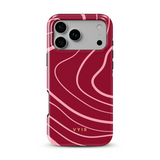 Swirl Lines, Rozā un sarkans - Tough MagSafe iPhone Telefona vāciņš