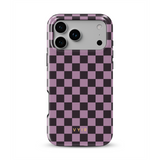 Tiny Checker, plūmju krāsā - Tough MagSafe iPhone Telefona vāciņš