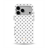 Tiny Polka Dots, Melns un balts - Tough MagSafe iPhone Vāciņš