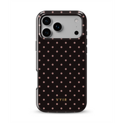 Tiny Polka Dots, Chocolate - Shockproof Phone Case - VYIR