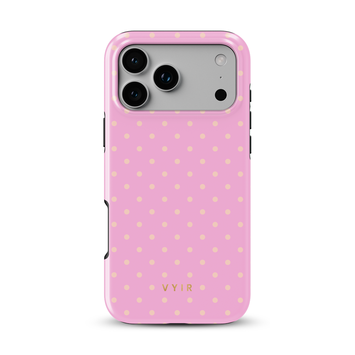 Tiny Polka Dots, Feminine Pink - Shockproof MagSafe iPhone Case - VYIR