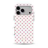 Tiny Polka Dots, Sarkans mirdzums - Tough MagSafe iPhone Vāciņš