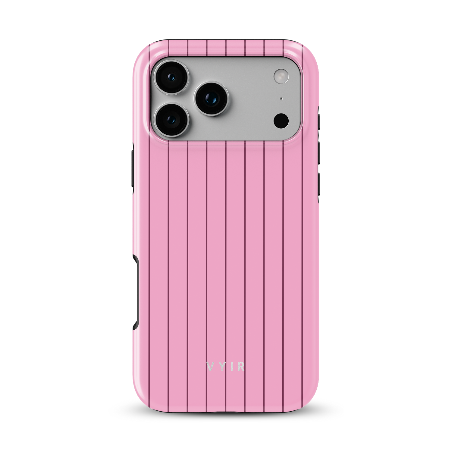 Vertical Stripes, Blush Pink - Shockproof MagSafe iPhone Case - VYIR