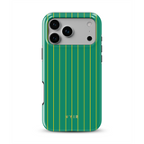 Vertical Stripes, Goldline Green - Tough MagSafe iPhone Telefona vāciņš