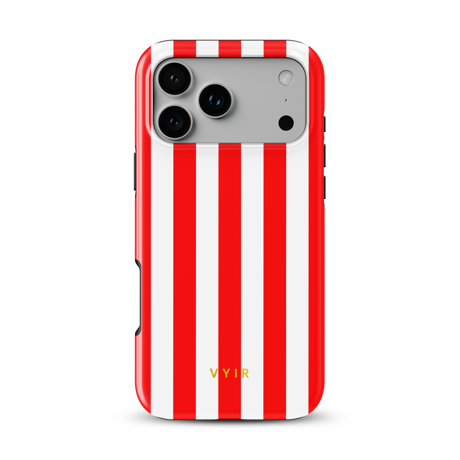 Vertical Stripes, Red Silk - Shockproof Phone Case - VYIR