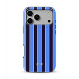 Vertical Stripes, Rivoli Blue - Tough MagSafe iPhone Telefona vāciņš