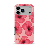 Pink Hibiscus Glow - Tough MagSafe iPhone Vāciņš