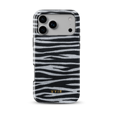 Zebra Gleam Silver - Tough MagSafe iPhone Telefona vāciņš