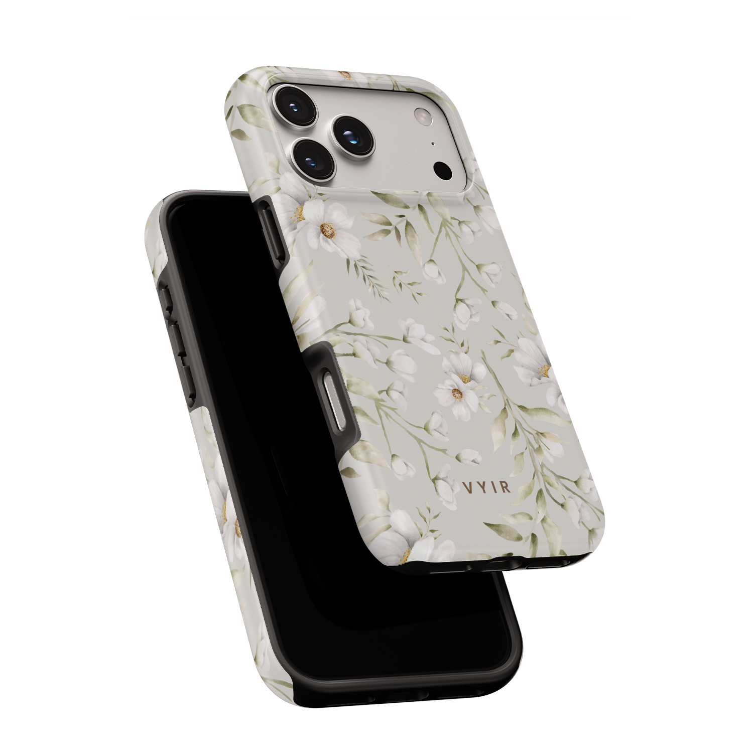 White Blossom Drift - Shockproof Phone Case - VYIR