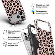 Luxe Leopard Rose Gold - Shockproof Phone Case - VYIR