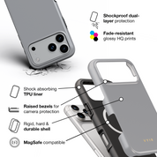 VYIR Signature Solid Colors, Grey - Shockproof MagSafe iPhone Case - VYIR