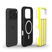 Vertical Stripes, Citrus - Shockproof MagSafe iPhone Case - VYIR