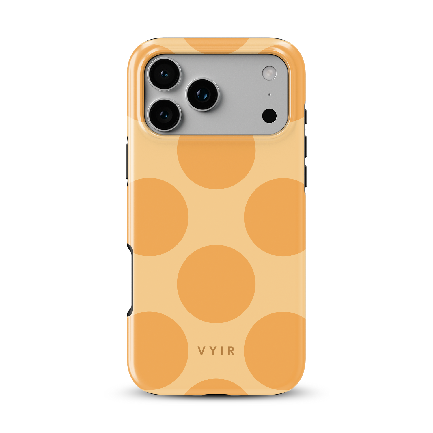 Big Polka Dots, Mango - Shockproof iPhone Case - VYIR