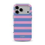 Horizontal Stripes, periwinkle sapņa krāsa - Tough MagSafe iPhone Telefona vāciņš