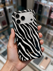 Zebra Luxe, melns un balts - Tough Telefona vāciņš